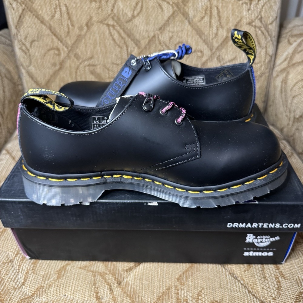 Dr. Martens 1461 Atmos 26928001 Mens Black Oxfords & Lace‎ Ups Casual Shoes US 8 - Picture 3 of 10